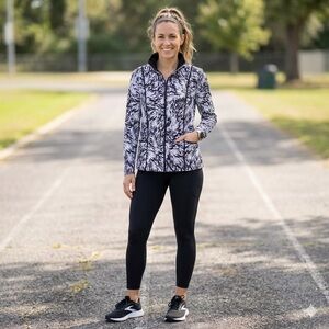 Christopher & Banks Black and White Pattern lightweight Jacket women’s M